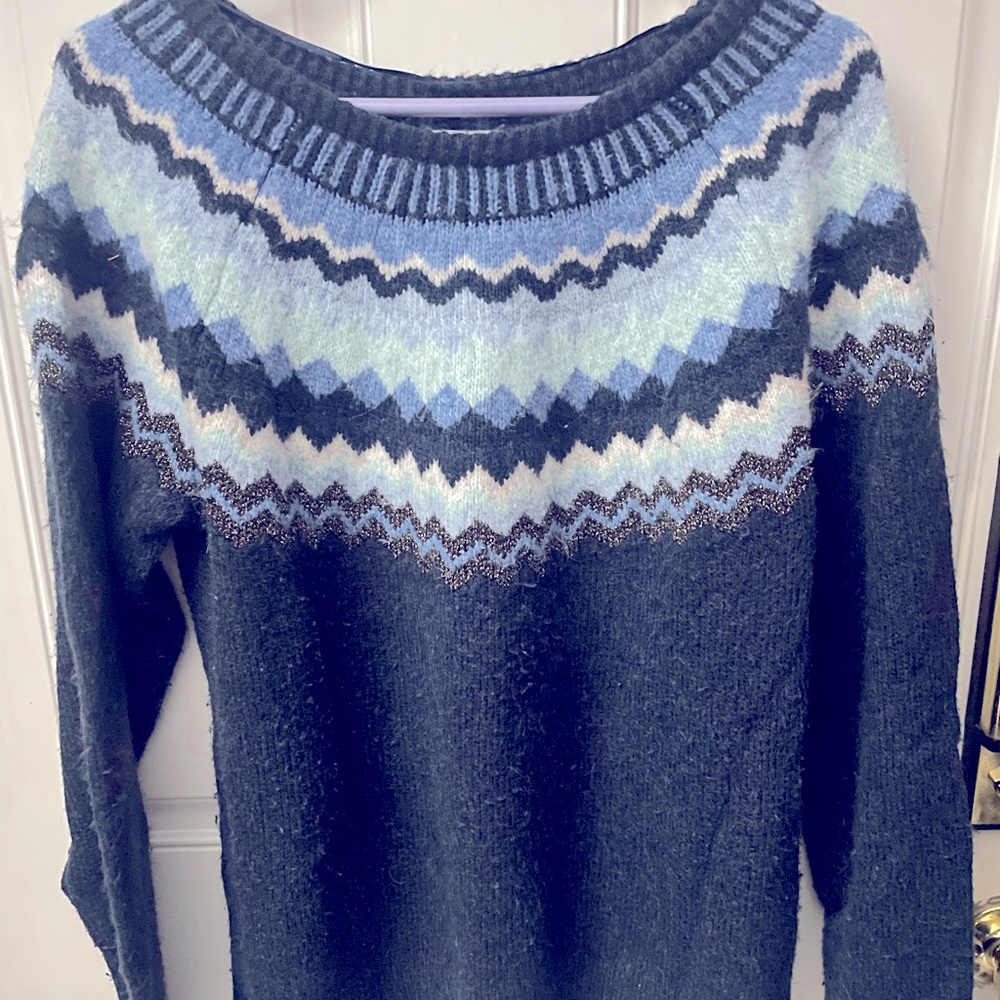 Blue Striped Sweater